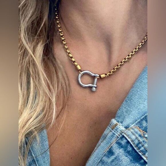 REVOLVE Jewelry - buckle necklace A787